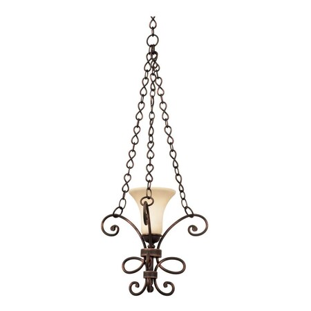 Kalco 5520TO/1318 Amelie - One Light Mini Pendant, Glass Options: 1318: Antique Linen d: 6.75 h: 5.75